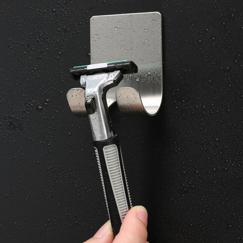 Home Edit Bathroom Storage - حامل ماكينة حلاقة للرجال بدون تثقيب،