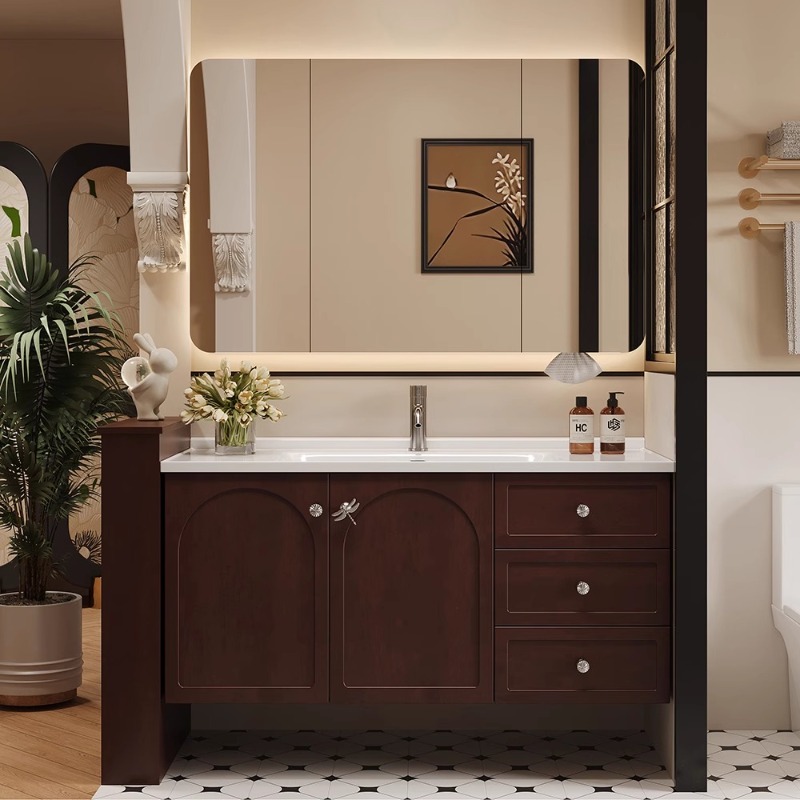 منظم خزانة حمام حائطية من هامك - مراجعة Home Bathroom Vanity Combo وسعره