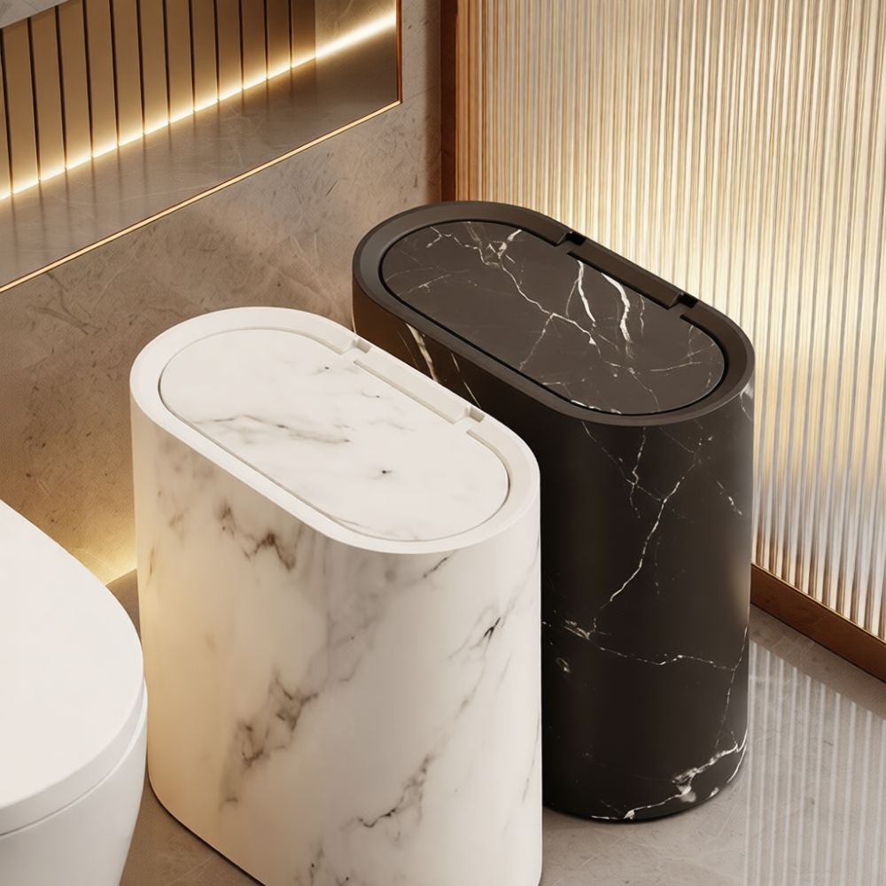 سلة مهملات أنيقة بتصميم مينيما - مراجعة Home Essentials Bathroom Storage وسعره