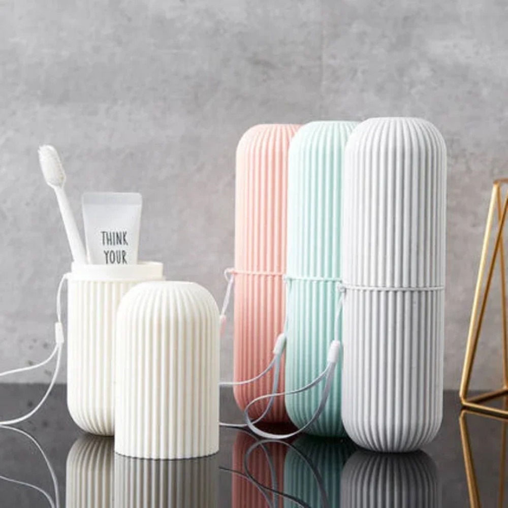 السفر المحمولة فرشاة الأسنان ك - مراجعة Home Edit Bathroom Storage وسعره