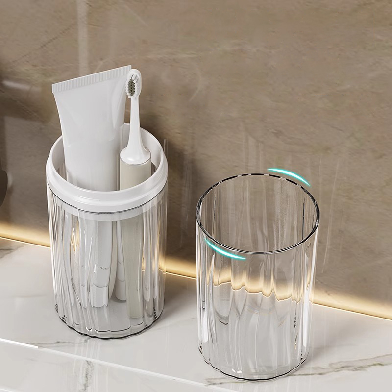 كوب جديد محمول للسفر لفرشاة ال - مراجعة Home Edit Bathroom Storage وسعره