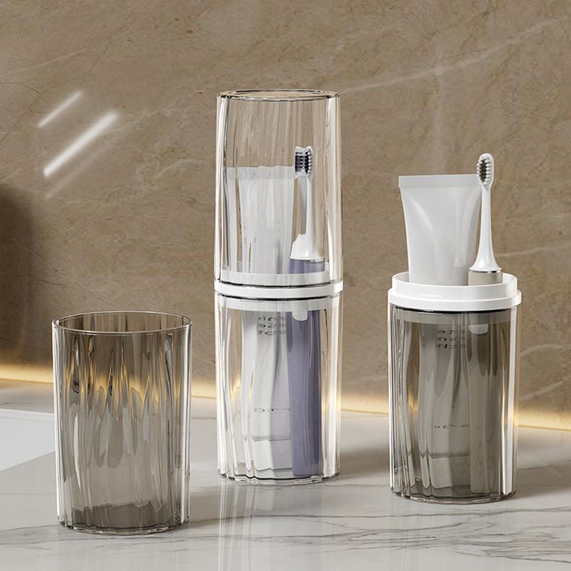كوب جديد محمول للسفر لفرشاة ال - مراجعة Home Edit Bathroom Storage وسعره