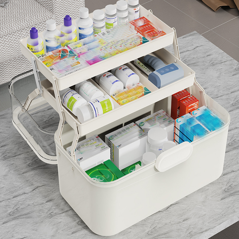صندوق تخزين أدوية كبير السعة ب - مراجعة Home Edit Bathroom Storage وسعره