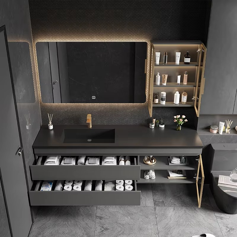 مرآة خزانة حمام كلاسيكية بتصمي - مراجعة Home Bathroom Vanity Combo وسعره