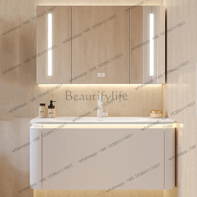 خزانة حمام خشبية مقاومة للماء  - مراجعة Home Bathroom Vanity Combo وسعره